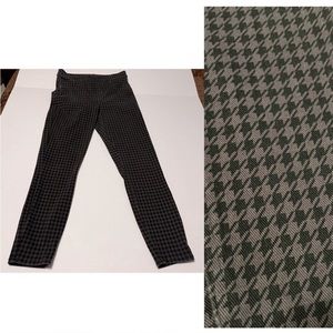 Spanx Black Gray Houndstooth Ankle Jegging Leggings‎ Womens Medium Two Pockets